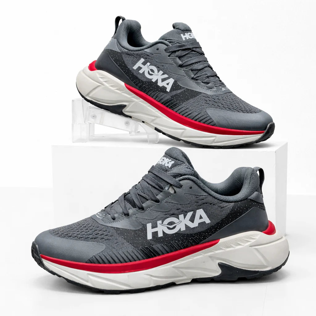 Hoka Skyline-Float X shoes | Grey / Red