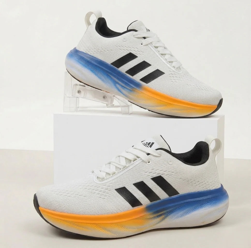 Adidas Men Runfalcon | White / Black Stripes