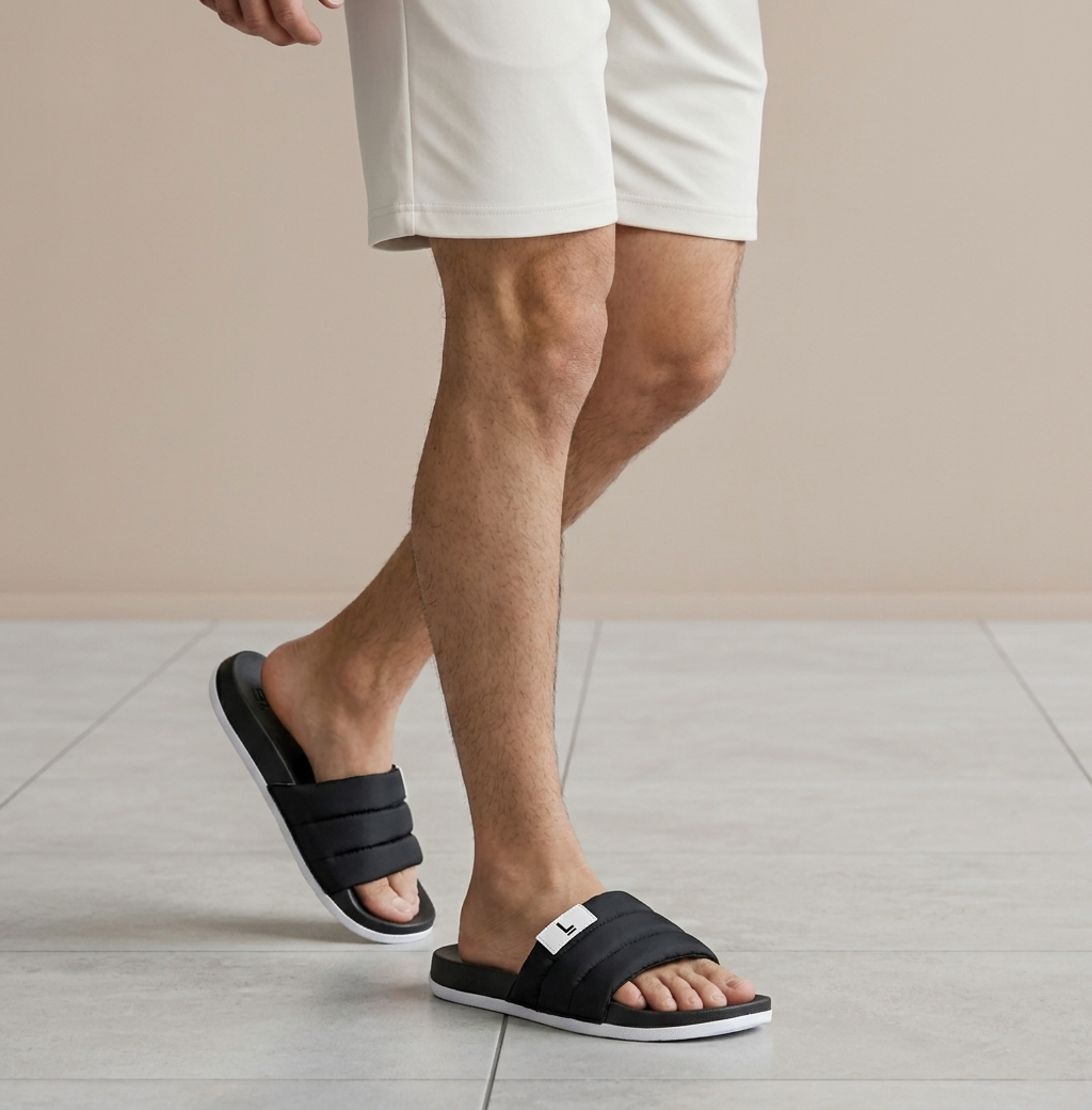 Urban Sole Lite Padded Slides | Black