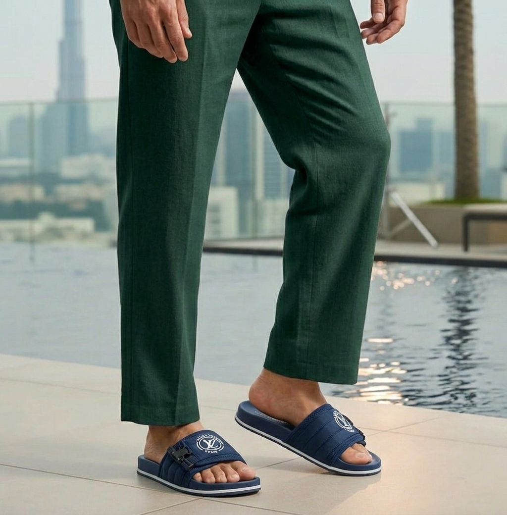 Louis Vuitton Pool Pillow Comfort Slides | Navy Blue