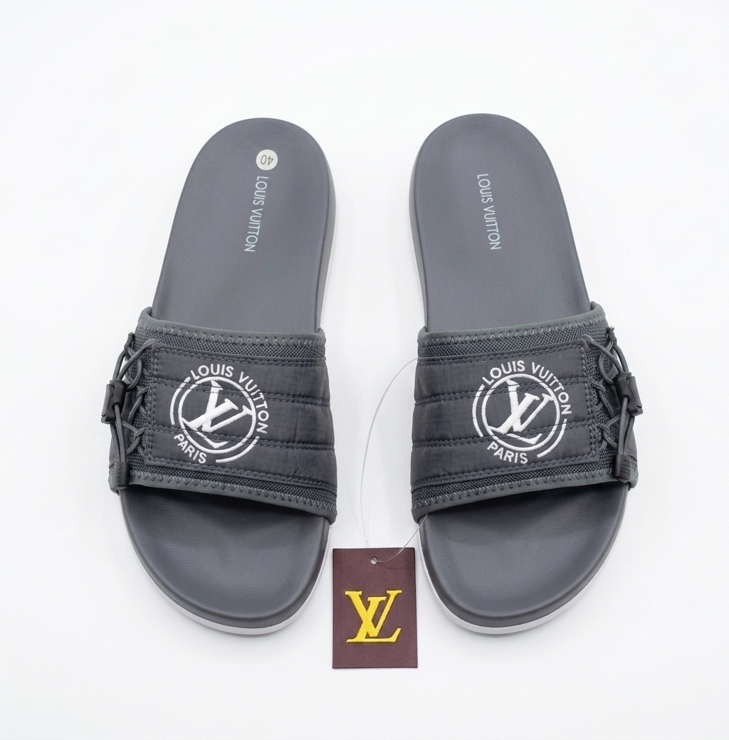 Louis Vuitton Pool Pillow Comfort Slides | Grey