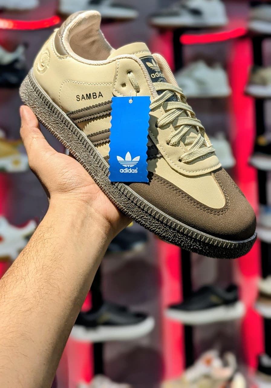 Adidas Samba x Humanrace brown leather