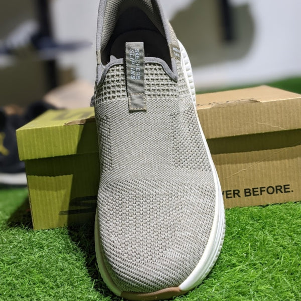 Skechers Archfit max cushion slip ins khaki with logo premium quality (dot perfect)