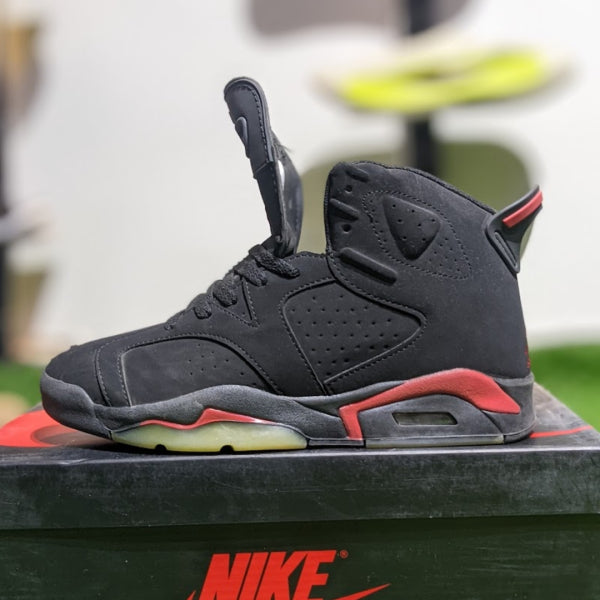 NIK JDN 6 RETRO Black and Red Shoes
