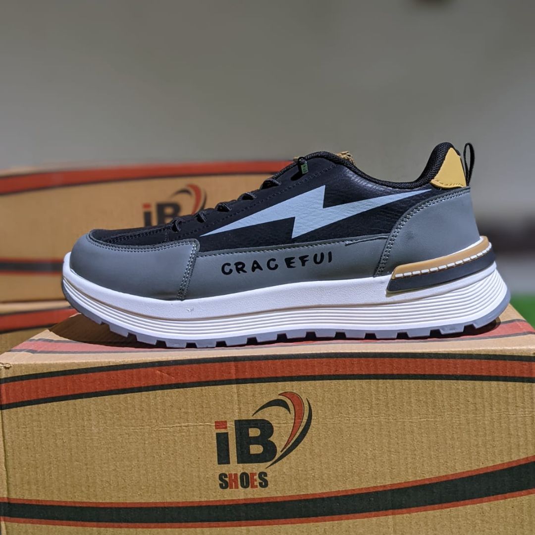 Lightning Bolt Casual Shoes | Grey/White