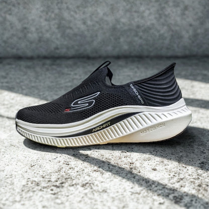Skechers Arch Fit Max Comfort Slip Ins (BLACK)