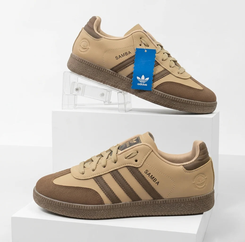 Adidas Samba x Humanrace brown leather