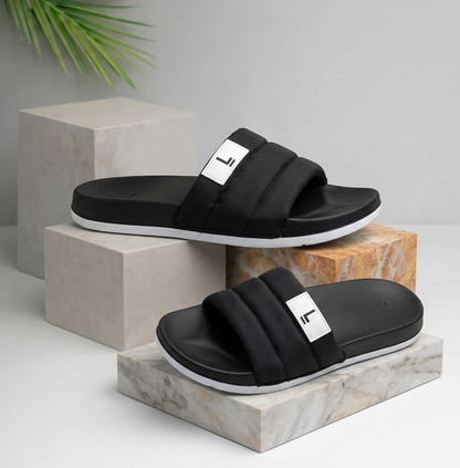 Urban Sole Lite Padded Slides | Black