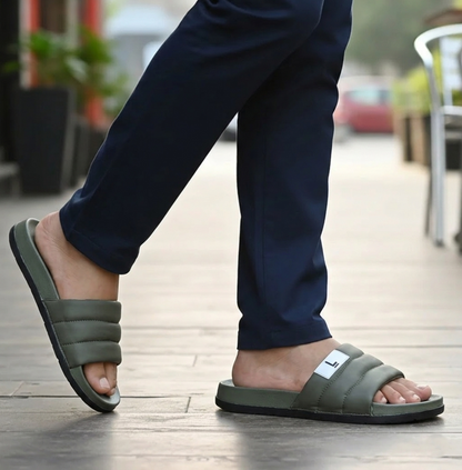 Urban Sole Lite Padded Slides | Olive