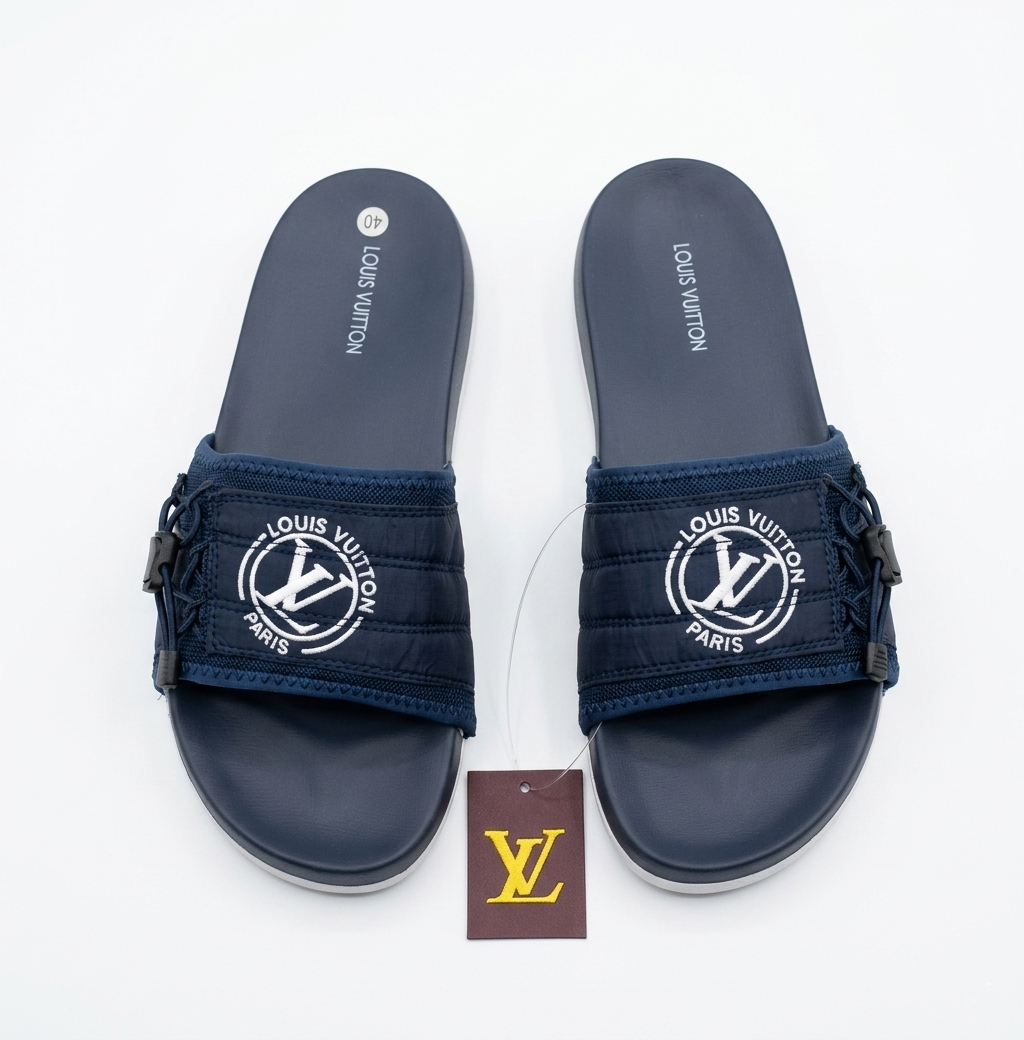 Louis Vuitton Pool Pillow Comfort Slides | Navy Blue