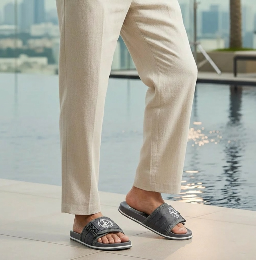 Louis Vuitton Pool Pillow Comfort Slides | Grey