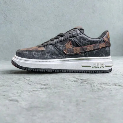 Nike – LV – Inspired Monogram With Dark Tones Coffee