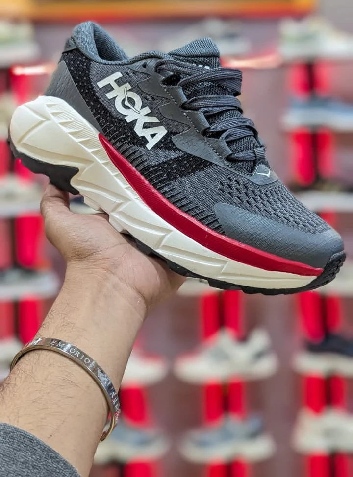 Hoka Skyline-Float X shoes | Grey / Red